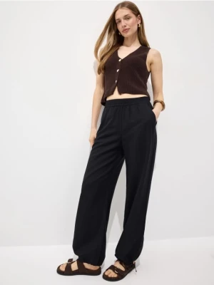 Mohito - Spodnie wide leg - czarny