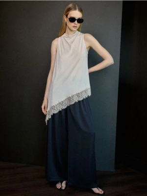 Mohito - Spodnie wide leg - czarny