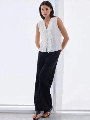Mohito - Spodnie wide leg - czarny