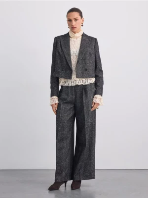 Mohito - Spodnie wide leg - czarny