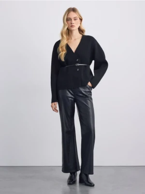 Mohito - Spodnie wide leg - czarny