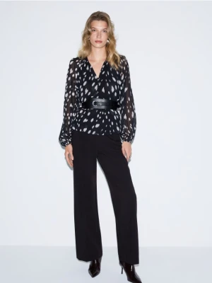 Mohito - Spodnie wide leg - czarny