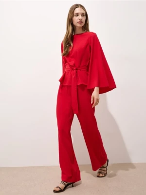 Mohito - Spodnie wide leg - czerwony