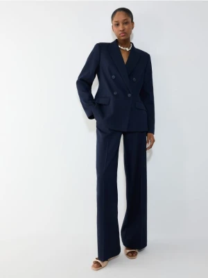 Mohito - Spodnie wide leg - granatowy