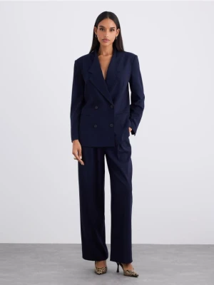 Mohito - Spodnie wide leg - granatowy