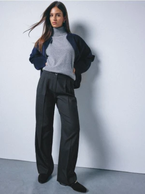 Mohito - Spodnie z dodatkiem wełny - czarny