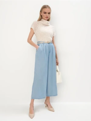 Mohito - Spodnie z lyocellu - niebieski