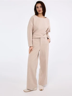 Mohito - Spodnie z szeroką nogawką - beżowy