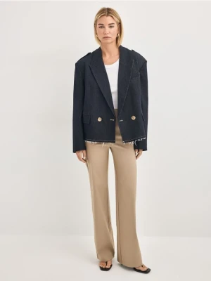 Mohito - Spodnie z szeroką nogawką - beżowy