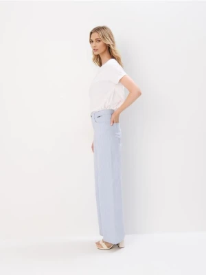 Mohito - Spodnie z szeroką nogawką - błękitny