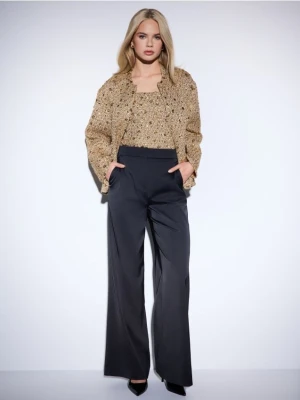 Mohito - Spodnie z szeroką nogawką - czarny