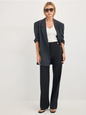 Mohito - Spodnie z szeroką nogawką - czarny