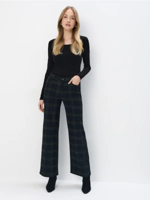 Mohito - Spodnie z szeroką nogawką - granatowy