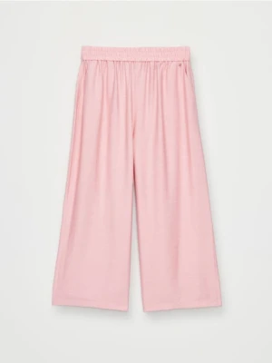 Mohito - Spodnie z szeroką nogawką - różowy