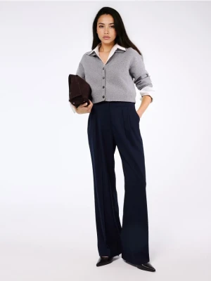 Mohito - Spodnie z wełną - granatowy