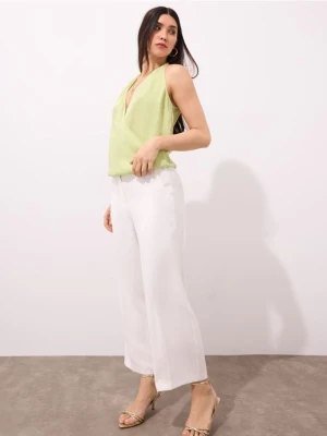 Mohito - Spodnie z wiskozą - kremowy