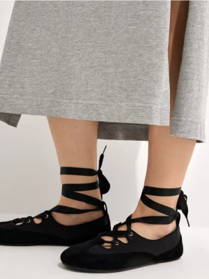 Mohito - Sportowe baleriny z wiązaniem - czarny