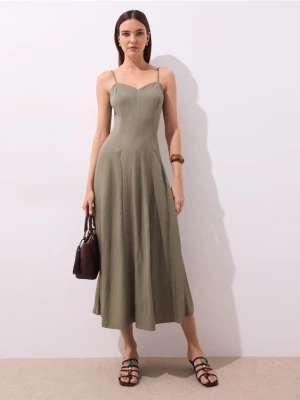 Mohito - Sukienka maxi na ramiączkach - khaki