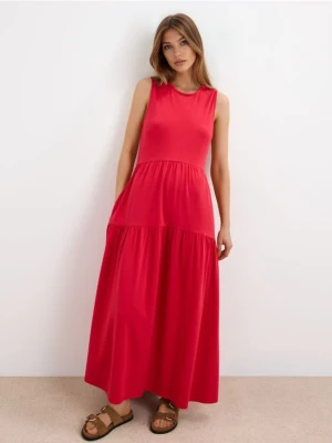Mohito - Sukienka maxi o kroju litery A - czerwony