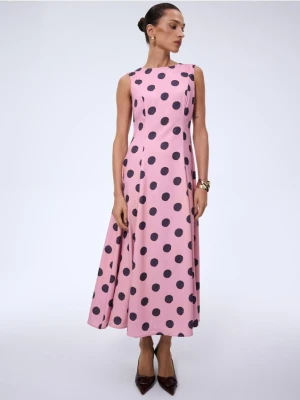 Mohito - Sukienka maxi w grochy - różowy