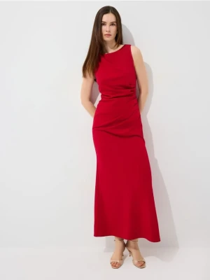 Mohito - Sukienka maxi z marszczeniem - czerwony
