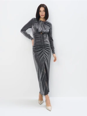 Mohito - Sukienka maxi z metalizowaną nitką - czarny