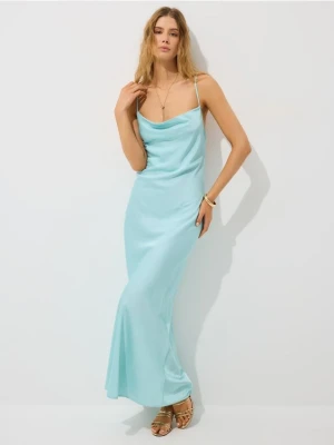 Mohito - Sukienka maxi z odobnymi elementami - błękitny