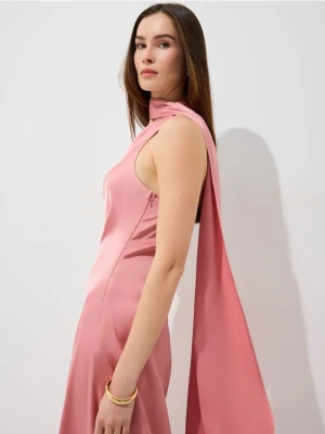 Mohito - Sukienka maxi z szalem - pastelowy różowy