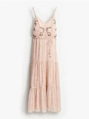 Mohito - Sukienka maxi z wiskozy - beżowy