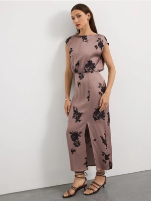 Mohito - Sukienka maxi z wiskozy - brązowy