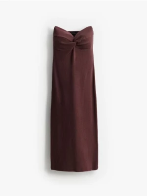 Mohito - Sukienka midi bez ramiączek - ciemnobrązowy