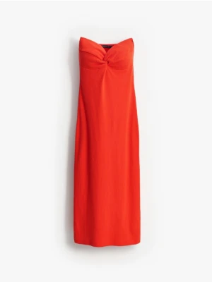 Mohito - Sukienka midi bez ramiączek - czerwony