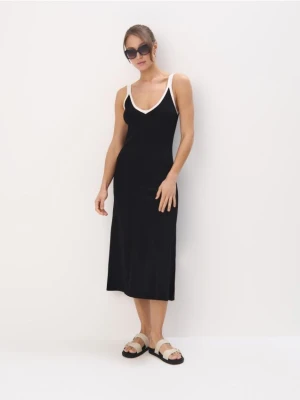 Mohito - Sukienka midi na ramiączkach - czarny