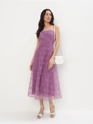 Mohito - Sukienka midi na ramiączkach - fioletowy