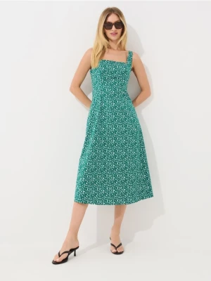 Mohito - Sukienka midi na ramiączkach - zielony