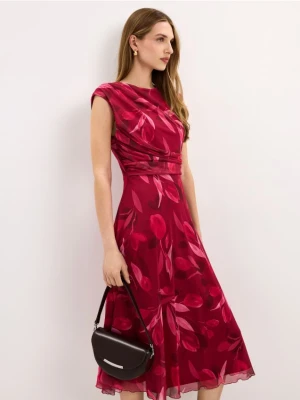 Mohito - Sukienka midi z drapowaniem - fioletowy