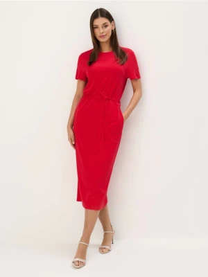 Mohito - Sukienka midi z krótkim rękawem - czerwony