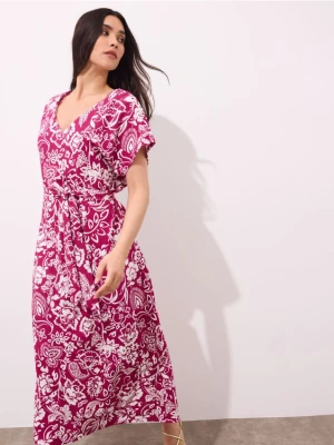 Mohito - Sukienka midi z krótkim rękawem - jasnofioletowy