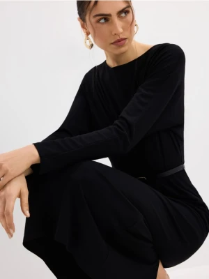 Mohito - Sukienka midi z paskiem - czarny