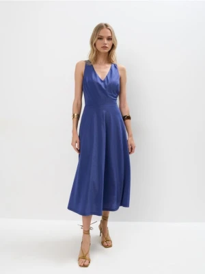 Mohito - Sukienka midi z wiskozą - lawendowy
