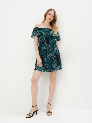 Mohito - Sukienka mini hiszpanka - czarny