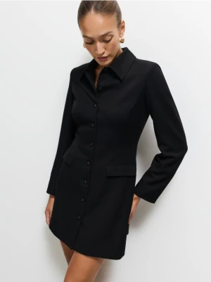 Mohito - Sukienka mini o kroju marynarki - czarny