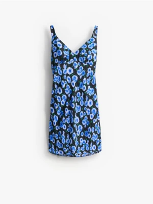 Mohito - Sukienka mini w kwiaty - niebieski