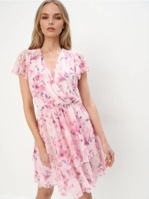 Mohito - Sukienka mini w kwiaty - różowy