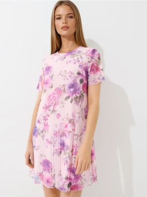 Mohito - Sukienka mini w kwiaty - różowy