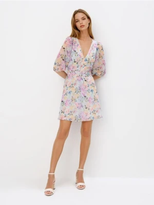 Mohito - Sukienka mini w kwiaty - zielony