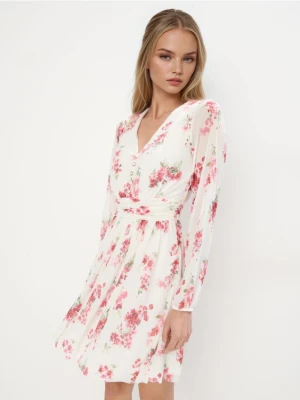 Mohito - Sukienka mini w różowe kwiaty - różowy