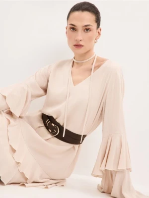 Mohito - Sukienka mini w stylu boho - beżowy