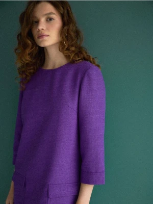 Mohito - Sukienka mini z domieszką wełny - fioletowy