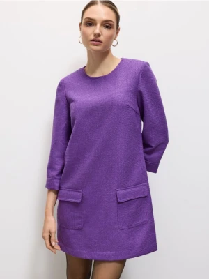 Mohito - Sukienka mini z domieszką wełny - fioletowy